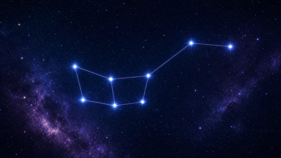 Constellation dans un ciel étoilé