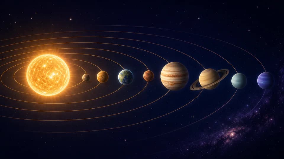 Le Soleil et les huit planètes